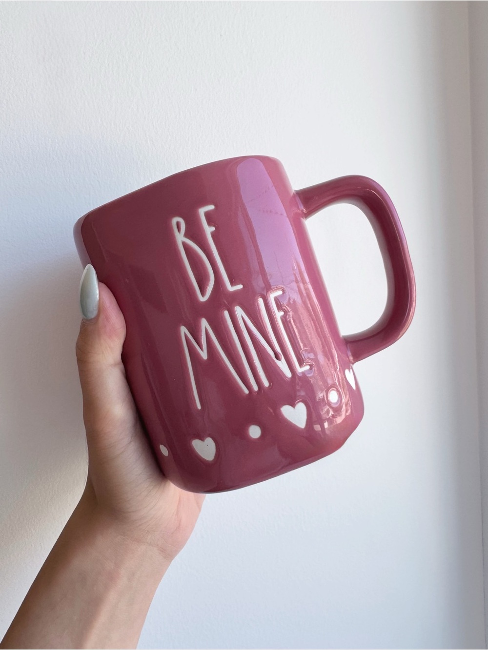 Rae Dunn Pink Be Mine Large Mug Valentines Day Holiday Collectable